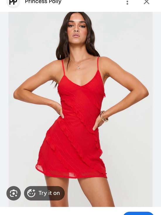 Princess Polly Dresses & Skirts - Princess Polly Red Ruffle Mini Dress
